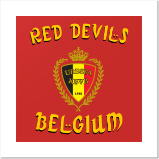 Belgium the red devils national teams fans Posters and Art